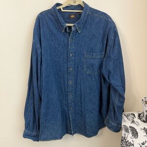 Route 66 3X Denim Button Down Shirt